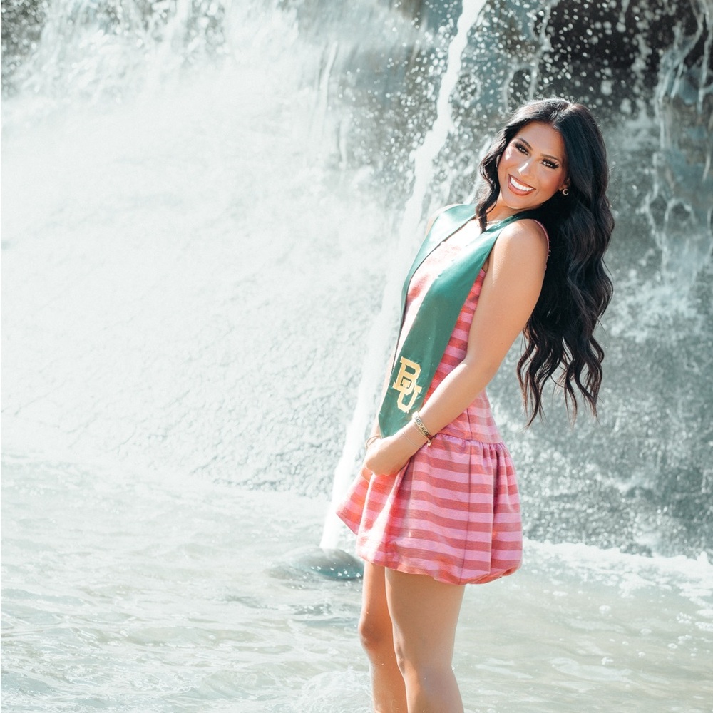 Pink Striped Dress from hemline